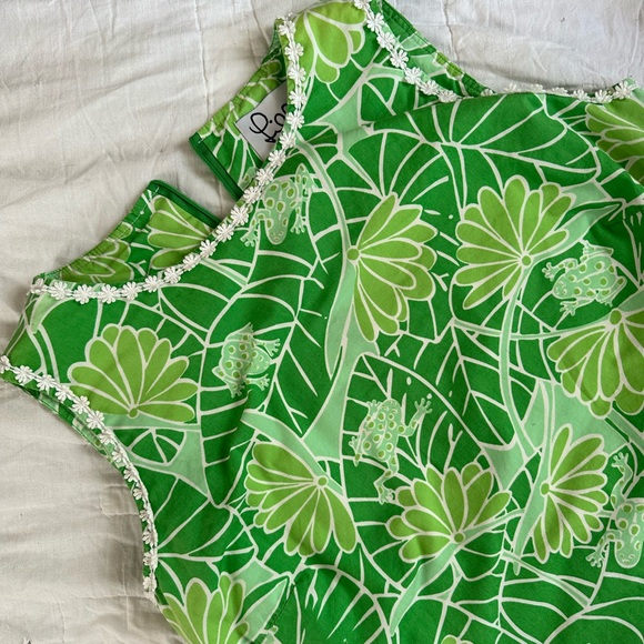 Lilly Pulitzer top, Lilly Pulitzer green frog top size 10p - Picture 6 of 8